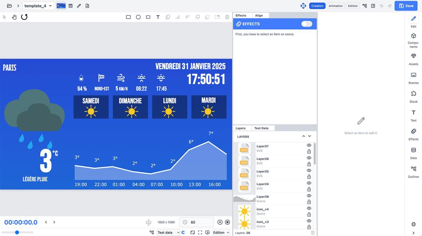 Digital Signage Weather Studio