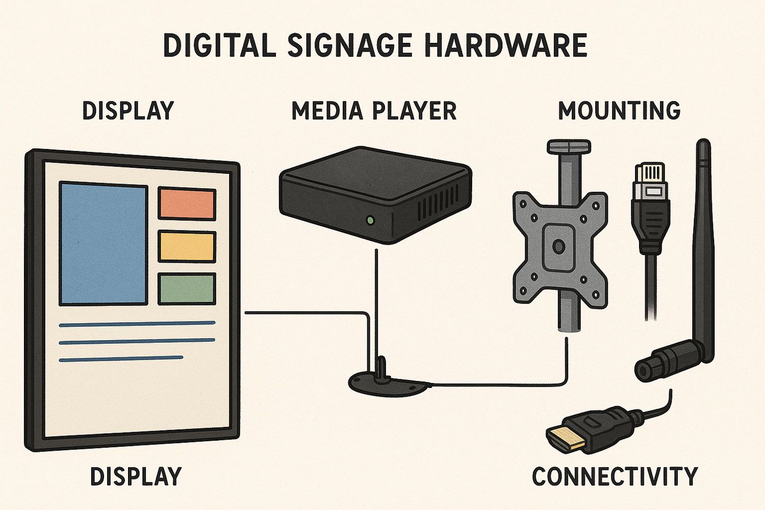 diagram digital signage hardware