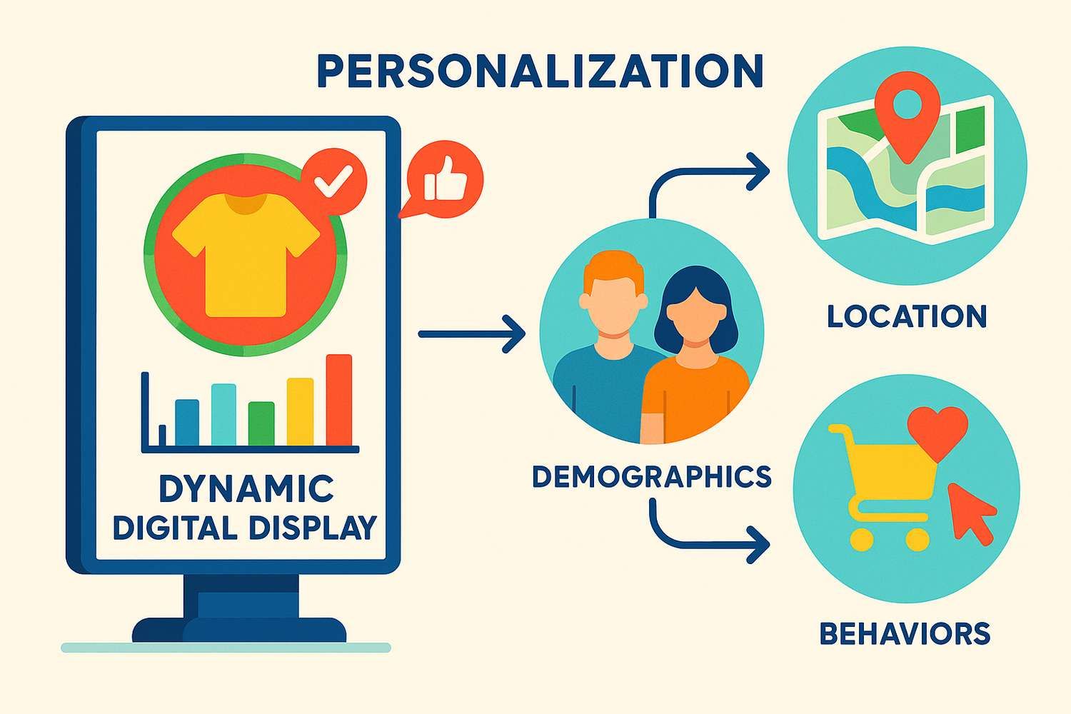infographie plate ciblage d'audience