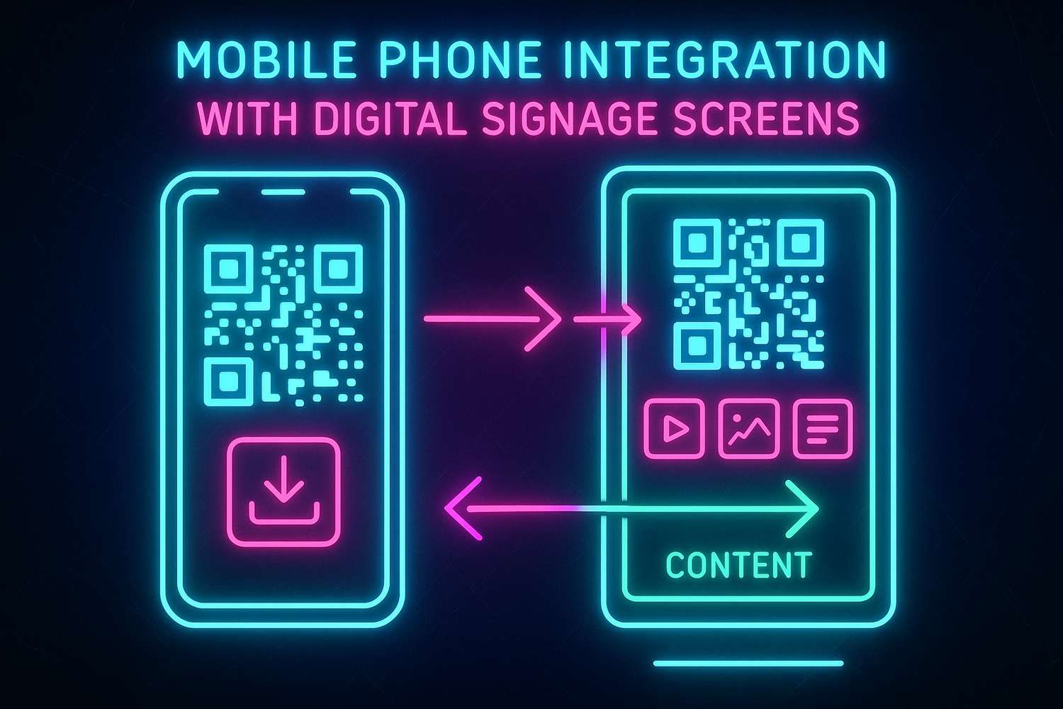 integration mobile affichage dynamique neon