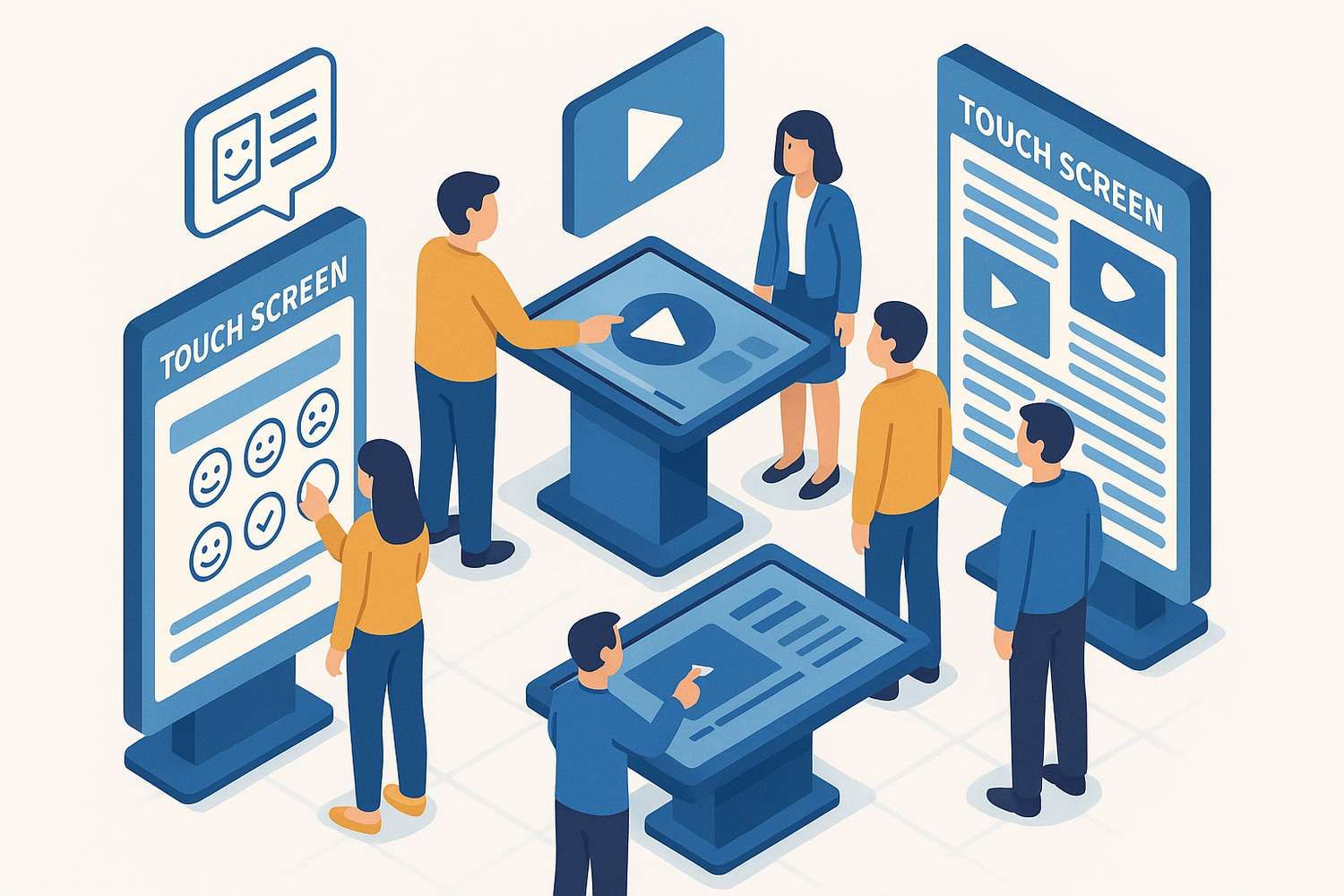 interactive signage 3d isometric