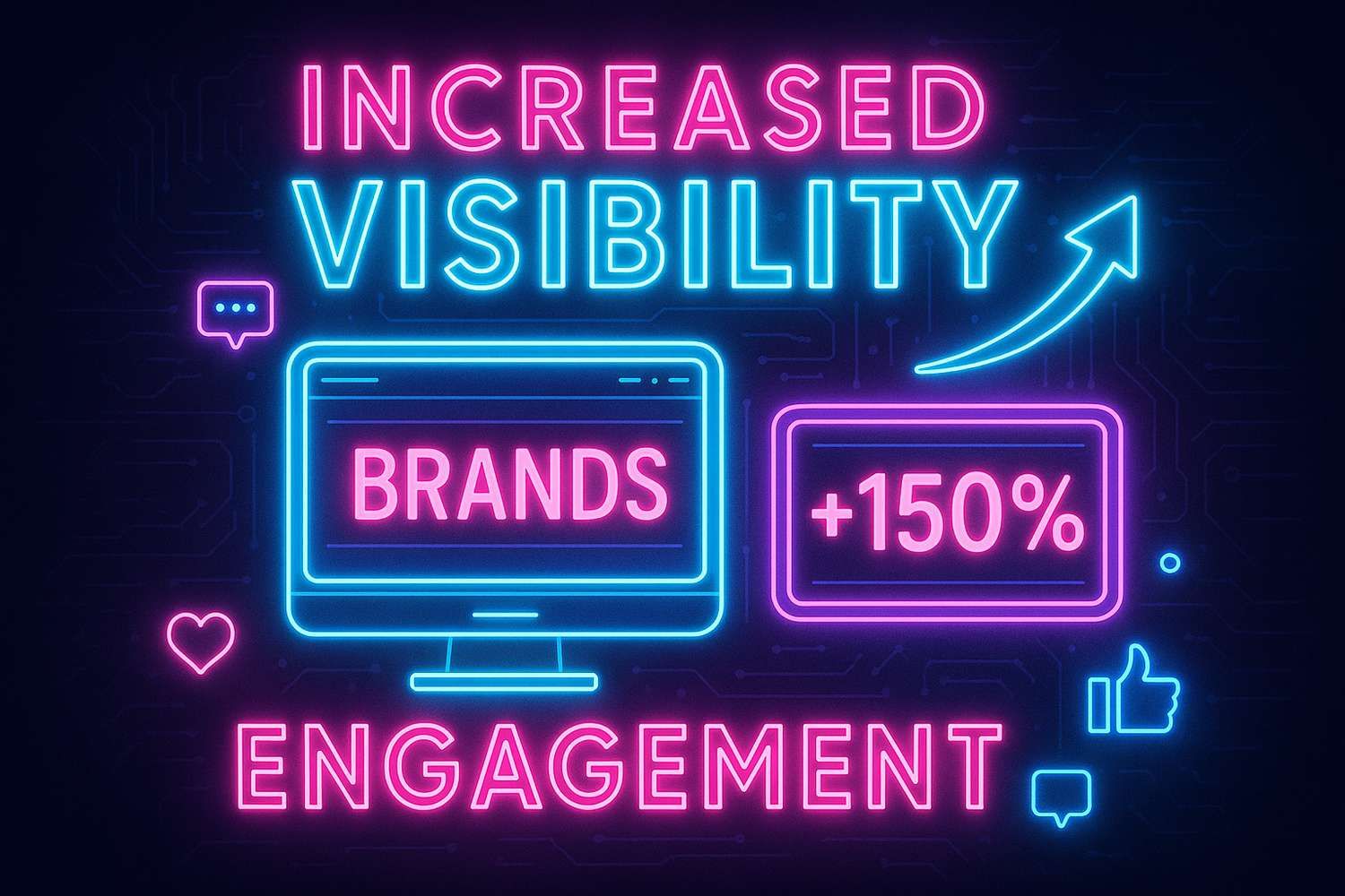 brand visibility neon cyberpunk