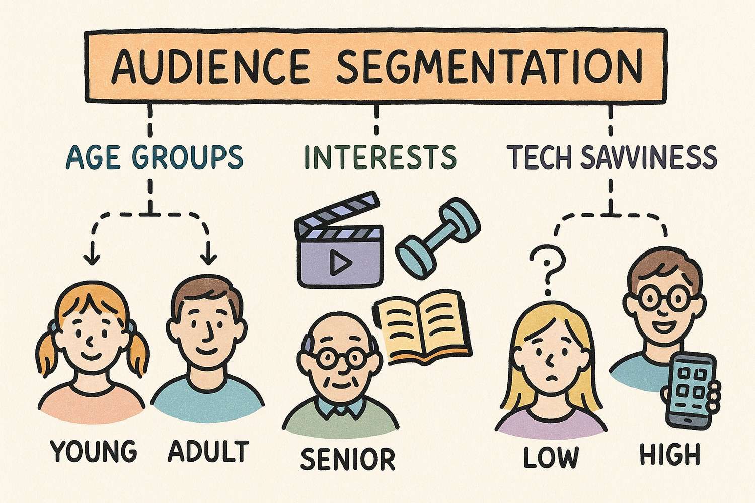 Infographie segmentation de l'audience