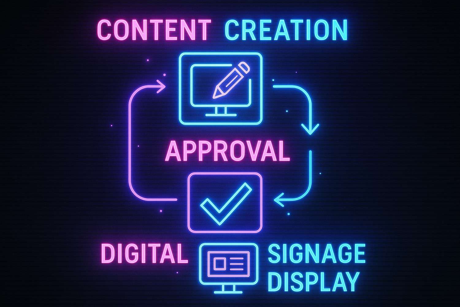 Flux de contenu néon cyberpunk