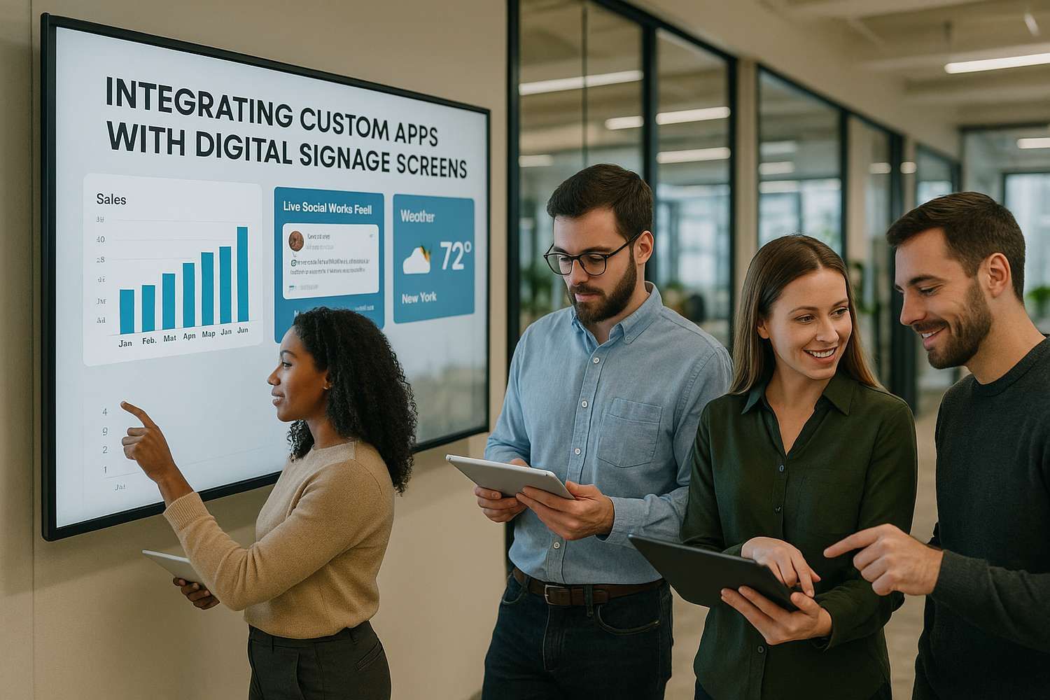 Intégration d'application personnalisée sur affichage dynamique