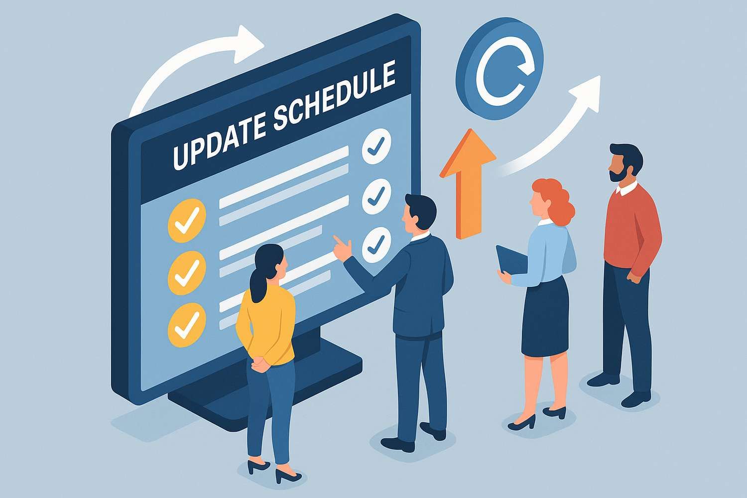 3D schedule screen updating isometric