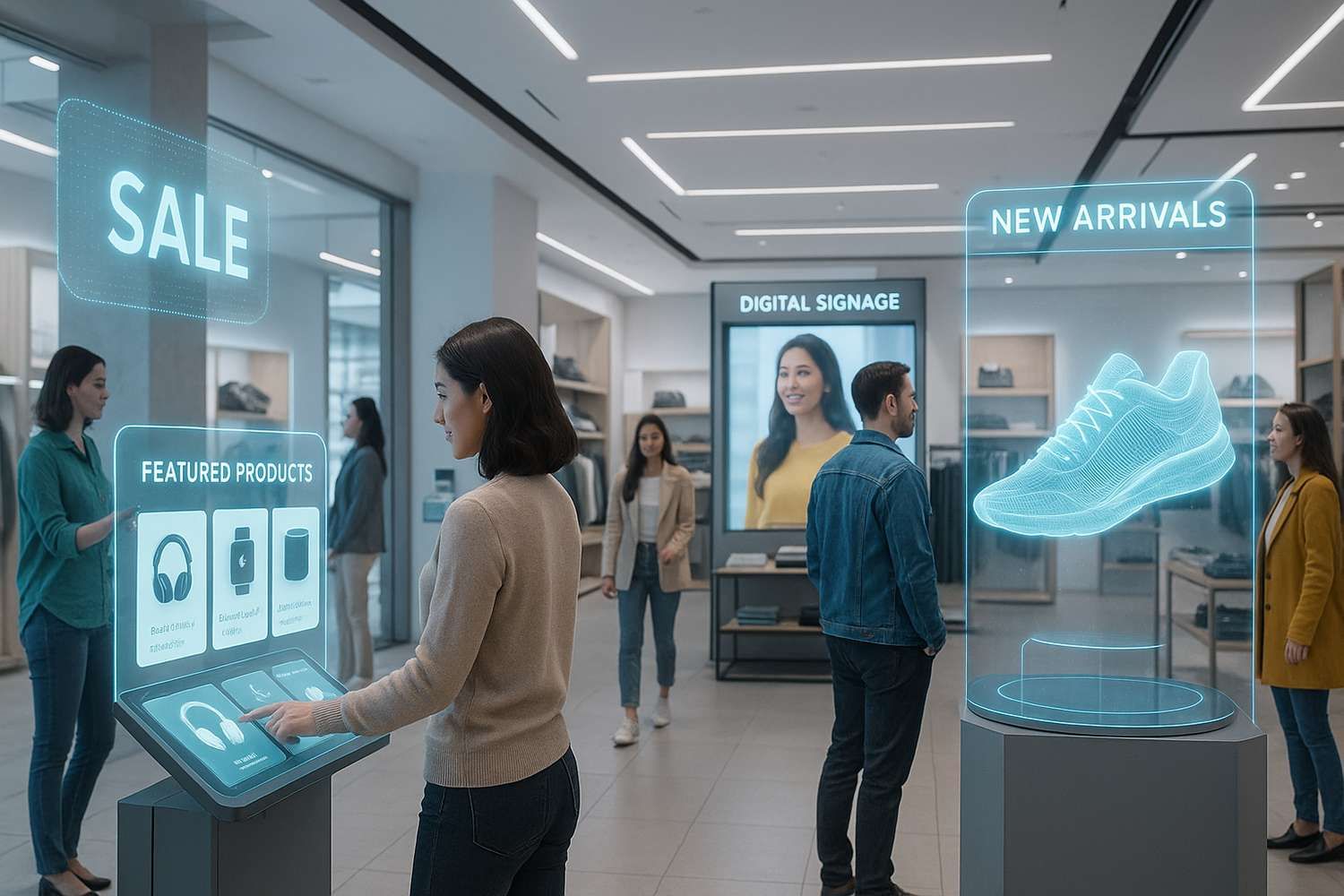Photo of futuristic retail environment digital