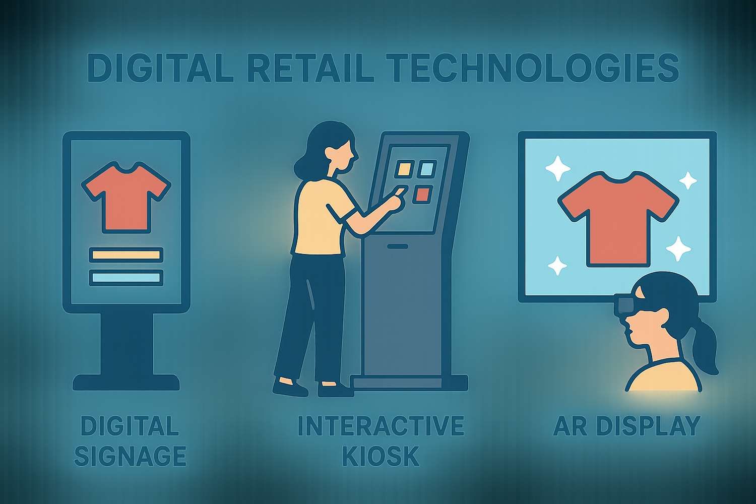 Infographic showing types of digital retail tech