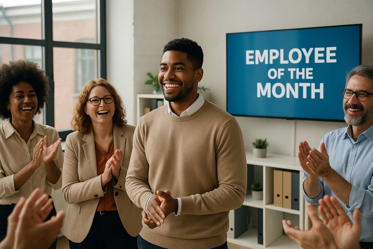 Celebrating employee achievements photo